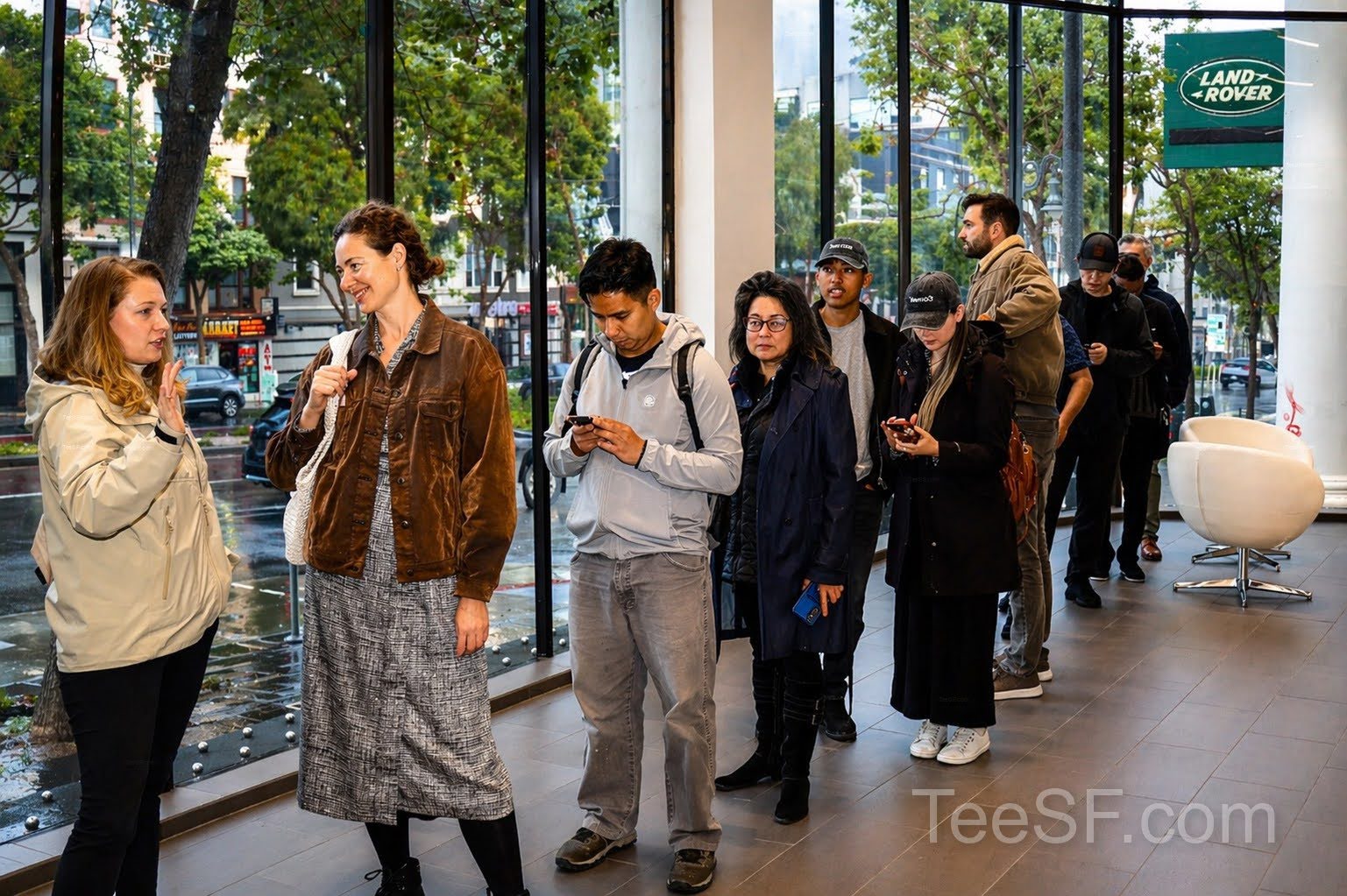 A photo from a pitch night event at Tesla in San Francisco.